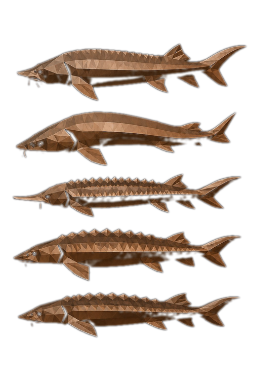 Five premium sturgeon species — Kaluga, Russian, Siberian, Amur, and Hybrid — used for Cerealia Caviar production